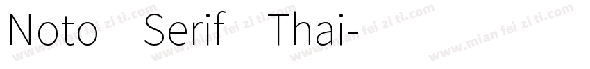 Noto Serif Thai字体转换